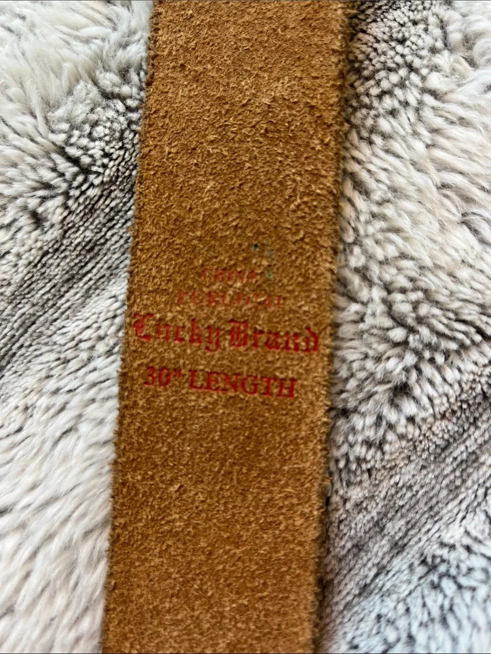 Lucky Brand Crhome silver boho western Leather Belt